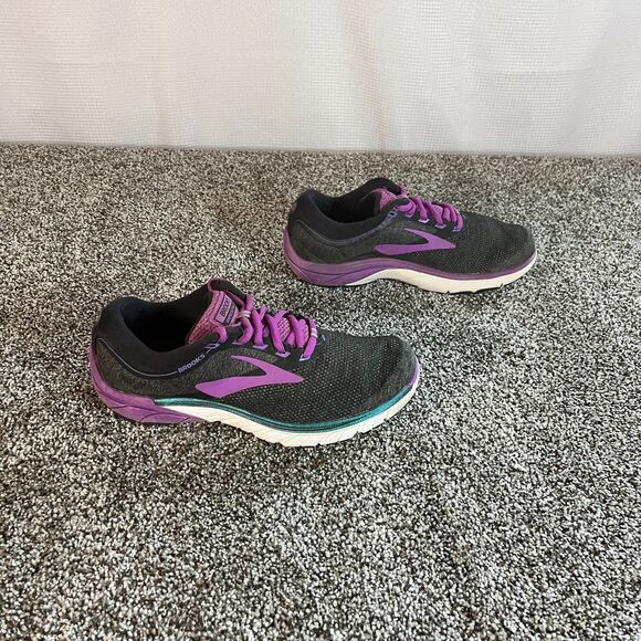 Brooks Pure Cadence 7 Womens Black and Purple Size 7 - Picture 2 of 6